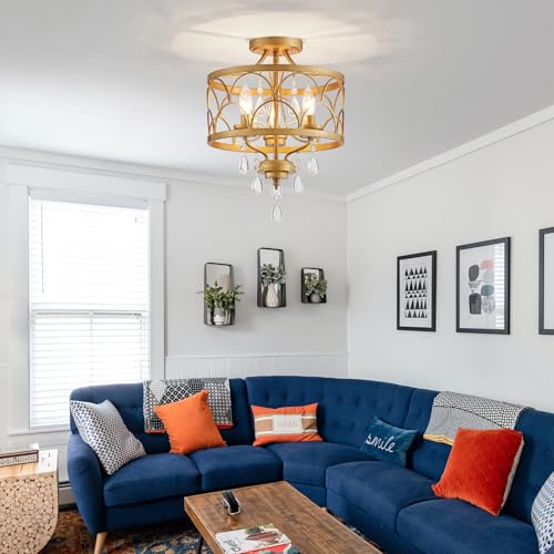 Crystal Ceiling Light Fixture