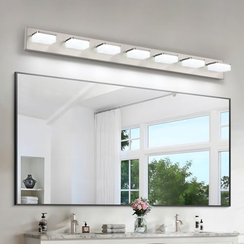 7 Light Bathroom Vanity Light Fixture Over Mirror