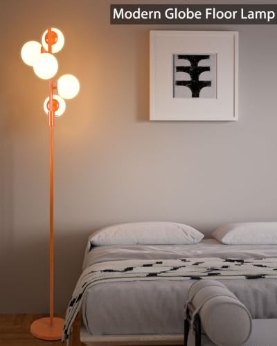 64IN Dimmable Orange Floor Lamp (5 Count)