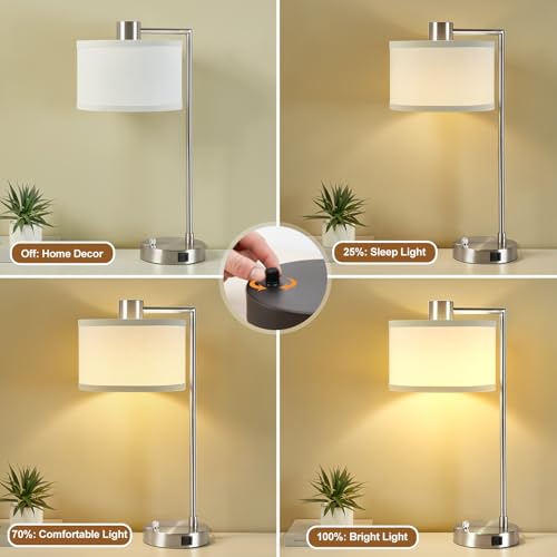 Silver Table Lamp Set of 2