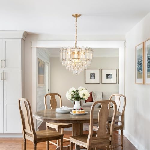 Modern Crystal Chandelier Gold 20" K9 Crystal Chandelier 5
