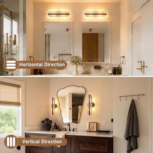15.7in Natural Alabaster Wall Sconce Oval Marble Sconce Lighting