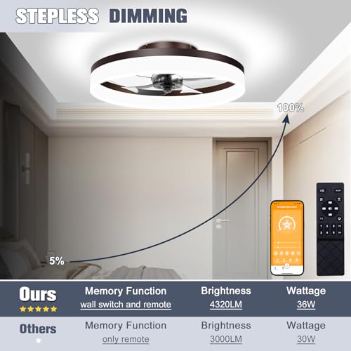 Low Profile Ceiling Fans with Lights and Remote
