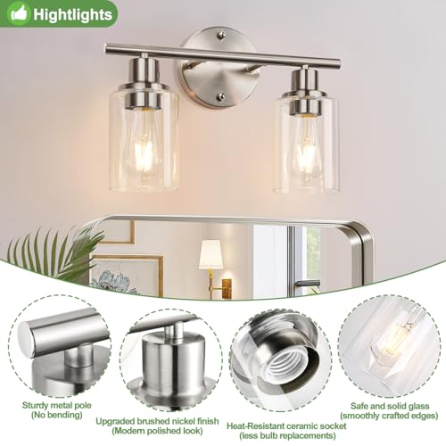 2 Light Bathroom Light Fixtures