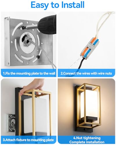 Dusk to Dawn Outdoor Wall Lights 2 Pack