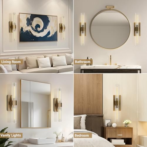 Wall Sconce Brass Sconce for Bathroom Vanity (43.84 Ounce)