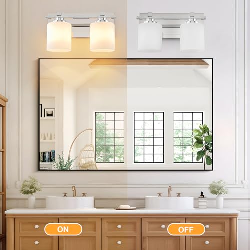 Modern Bathroom Light Fixtures Over Mirror