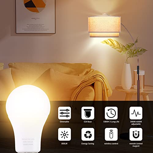 A19 LED Light Bulbs with Remote Control