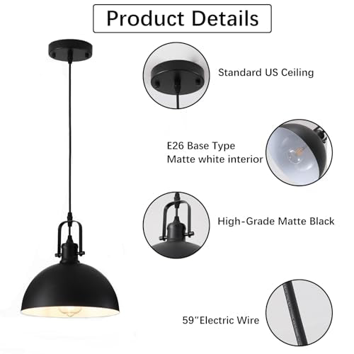 Farmhouse Pendant Lights Kitchen Island 3 Pack (3 Count)