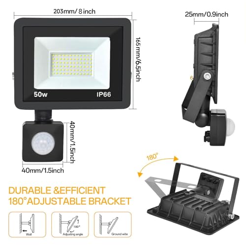 50W Plug in Motion Sensor Lights Outdoor