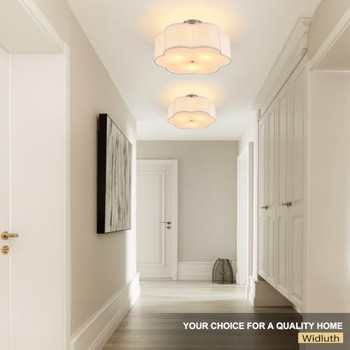 18" Chrome Semi Flush Mount Ceiling Light