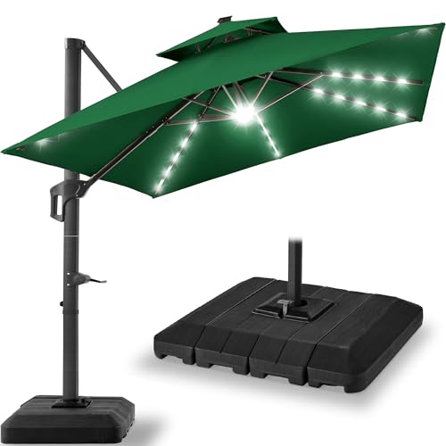 12x12ft LED Cantilever Patio Umbrella w