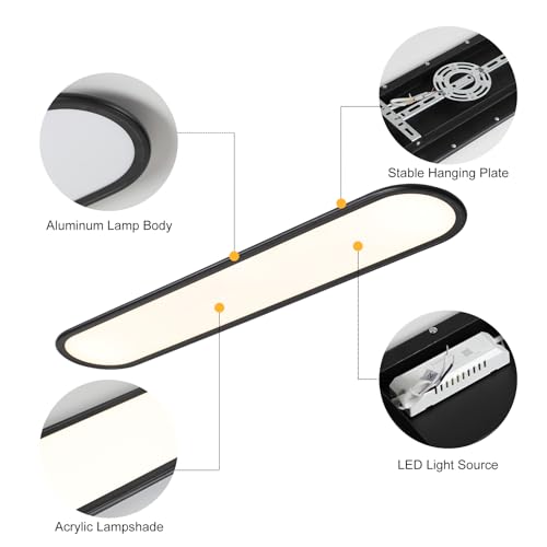 LED Flat Panel Long Ceiling Light Fixture for Shop Lighting