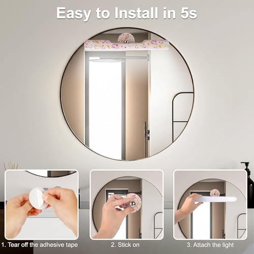 Rechargeable Wireless Vanity Light for Mirror