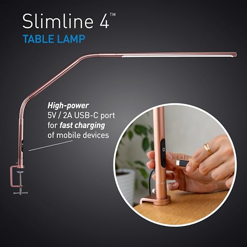 Slimline 4™ LED Table Lamp in Rose Gold