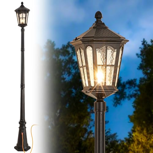 Dusk to Dawn Outdoor Post Lights with Outlet