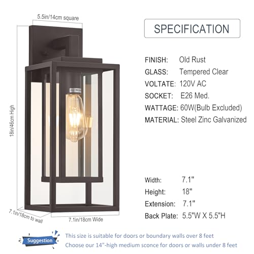 18" Double Cage Outdoor Wall Light (2 Count)