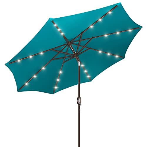 9ft Patio Umbrella with Solar Lights (24 Count)