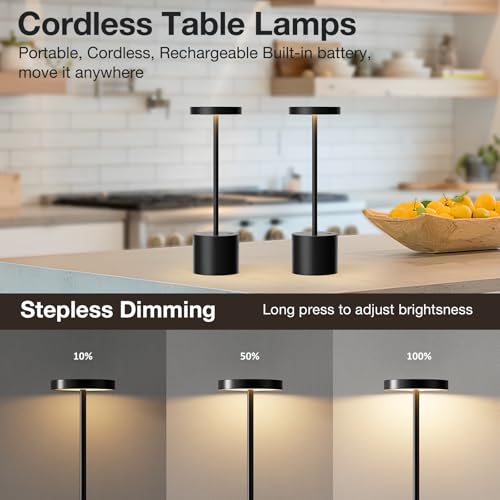 Cordless Rechargeable Table Lamp (2 Count)
