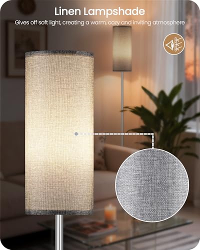 Dimmable Floor Lamps for Living Room with Remote and Foot Switch