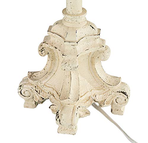 French Candlestick 34" Large Buffet Table Lamps Set of 2 Ivory White (2 Count)