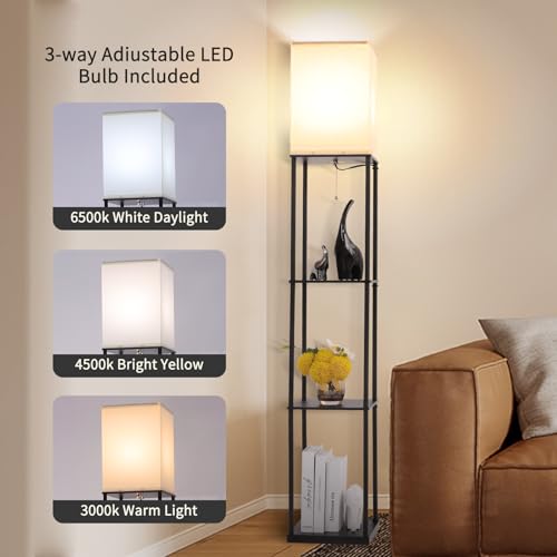 Floor Lamp with Shelves (2 Count)