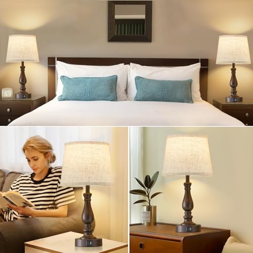 Table Lamps for Bedrooms Set of 2 (2 Count)