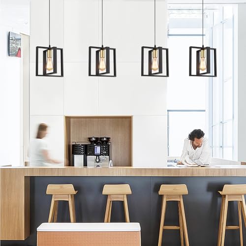Set of 3 Rotatable Metal Frame Kitchen Island Pendant Lights (3 Count)