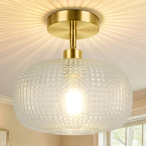 Modern Semi Flush Mount Ceiling Light for Flat and Sloped Ceiling