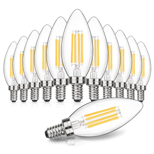 Dimmable E12 LED Candelabra Bulbs 60W Equivalent (12 Count)