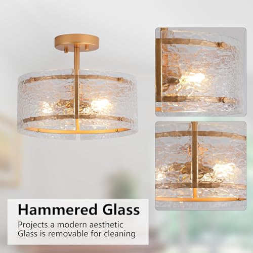 Gold Semi Flush Mount Ceiling Light