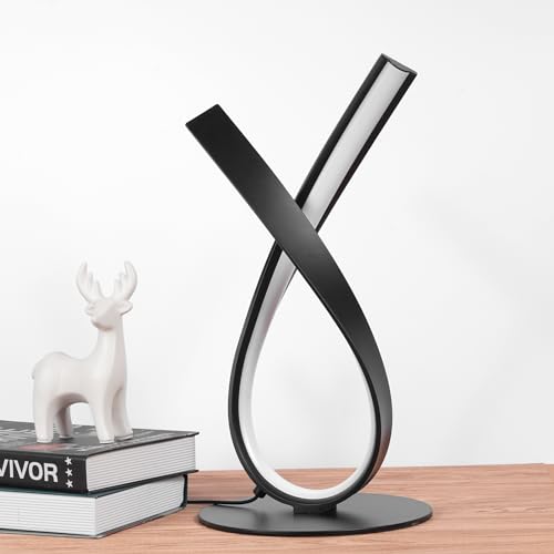 Black Spiral LED Table Lamp