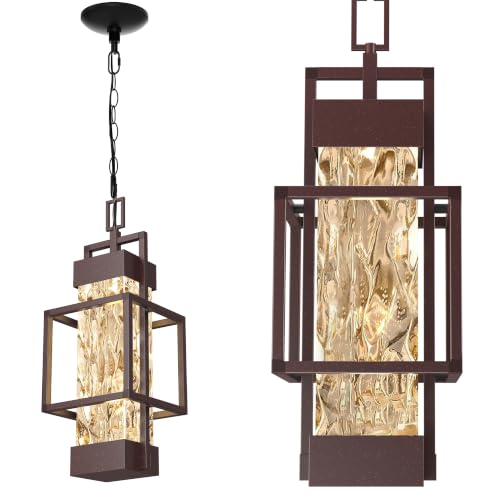 15'' Oil Rubbed Bronze Outdoor Indoor Pendant Celing Light Fixture