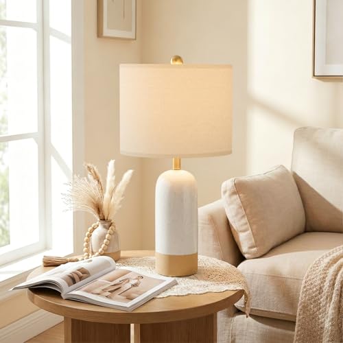 24'' White Ceramic Table Lamps Set of 2 (2 Count)