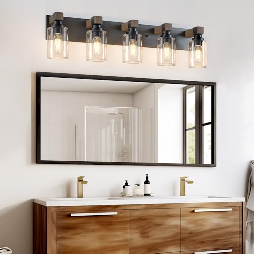 Farmhouse 5 Light Bathroom Vanity Light Fixtures