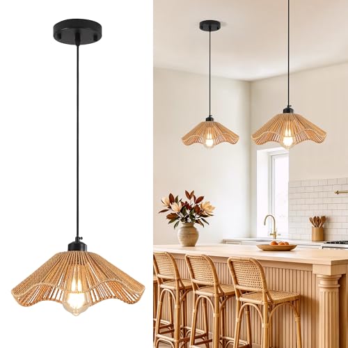 Boho Rattan Pendant Light