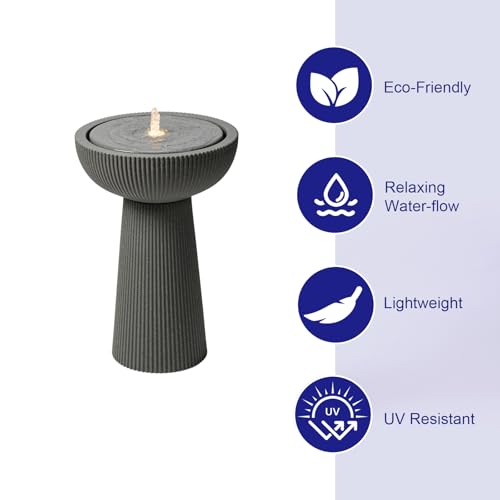 23.23" H Outdoor Water Fountain Made with Eco