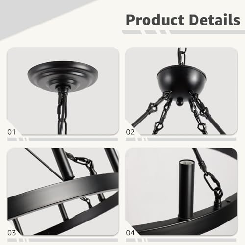 Wagon Wheel Chandelier 32" 12