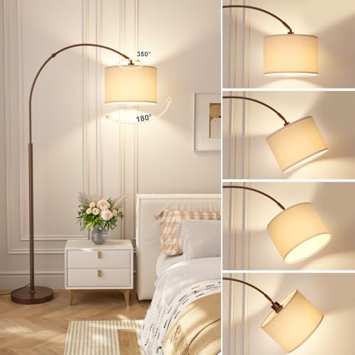 Dimmable Arc Floor Lamp with Remote