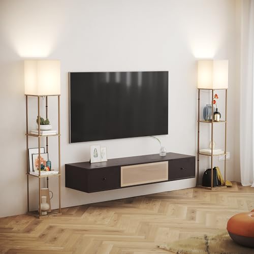 Floor Lamp with Shelves