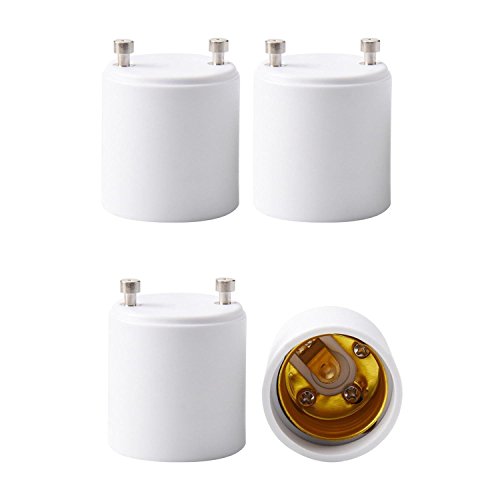 4 Pack JACKYLED GU24 to E26 E27 Adapter (4 Count)
