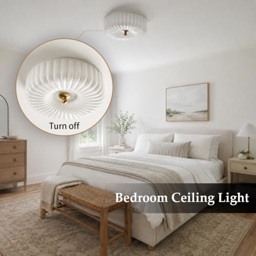 Gold Flush Mount Ceiling Light (16 In)