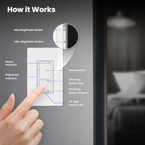 Smart WiFi Dimmer Switch with Remote