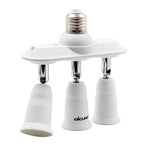 Light Socket Splitter 3 Way Adapter
