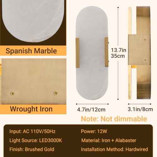Alabaster Wall Sconces Set of Two (2 Count)