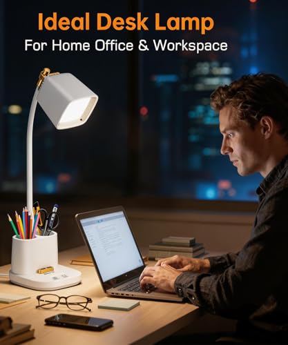 LED Desk Lamps for Home Office with Charger