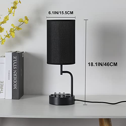 Table Lamp with 3 USB Charging Ports (2 Count)