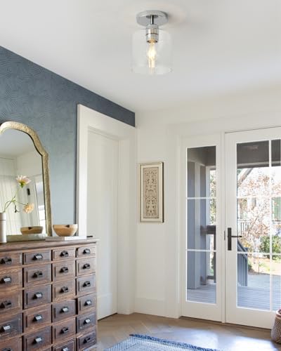Chrome Semi Flush Mount Ceiling Light