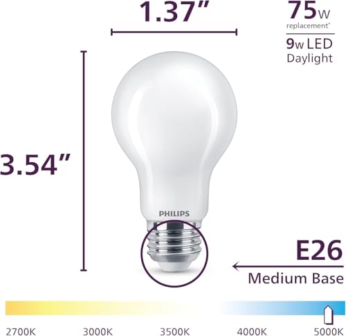 100W A19 4 Pack Ultra Definition Daylight (4 Count)