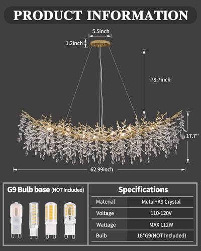 Modern Crystal Chandelier for Dining Room